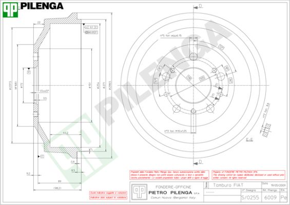 Тормозной барабан PILENGA 6009