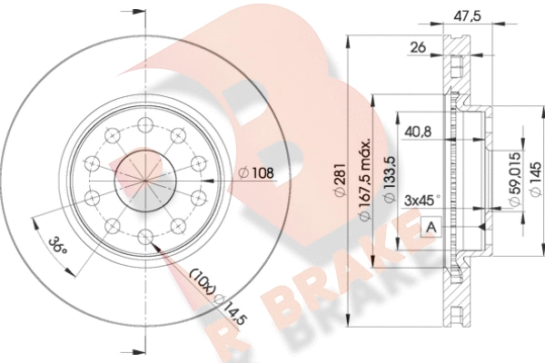 Тормозной диск R BRAKE 78RBD24639