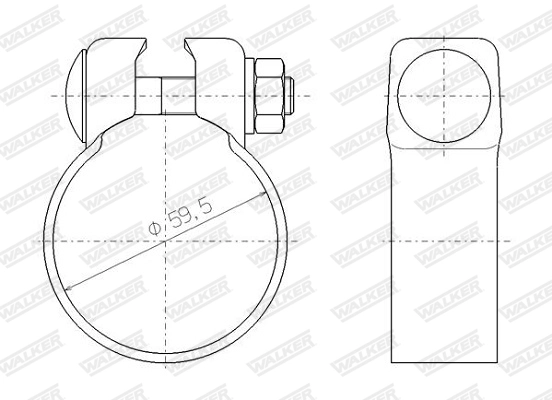 Клемма система выпуска WALKER PRODUCTS 80249