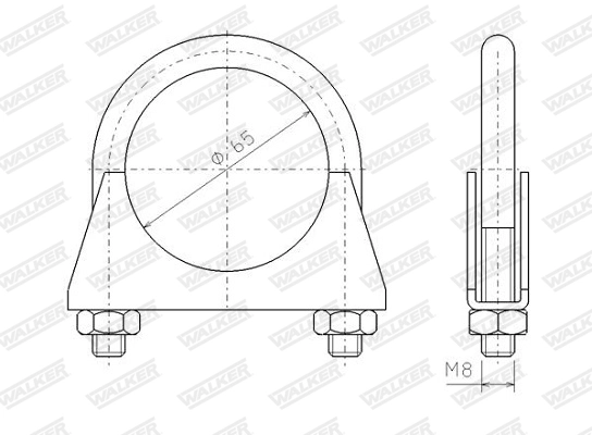 Клемма система выпуска WALKER PRODUCTS 82313