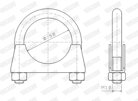 Клемма система выпуска WALKER PRODUCTS 82328