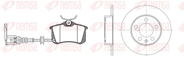 Комплект тормозов дисковый тормозной механизм twin kit REMSA 8263.08