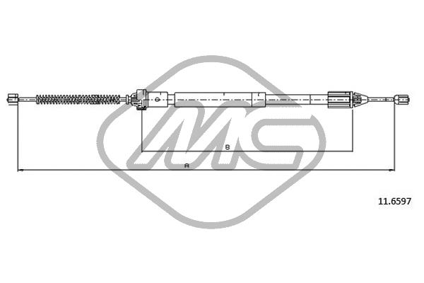Тросик cтояночный тормоз METALCAUCHO 83081