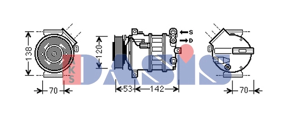 Компрессор кондиционер AKS DASIS 852891N