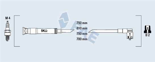 Комплект проводов зажигания FAE 85725