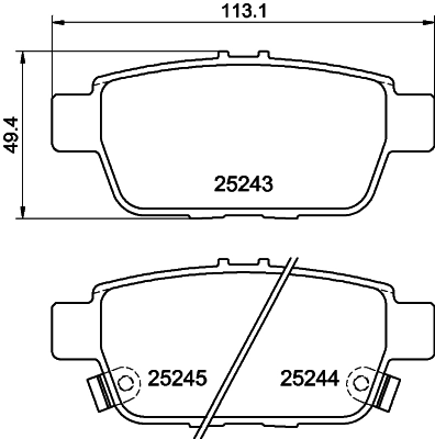 Комплект тормозных колодок дисковый тормоз HELLA/BEHR/PAGID 8DB 355 016-091