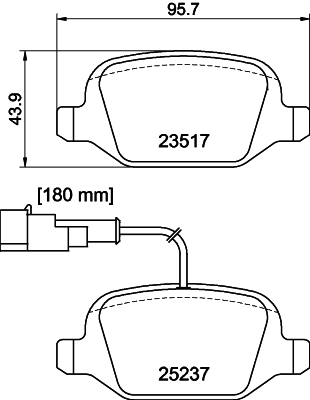 Комплект тормозных колодок дисковый тормоз HELLA/BEHR/PAGID 8DB 355 019-961