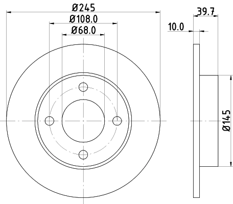 Тормозной диск HELLA/BEHR/PAGID 8DD 355 100-621