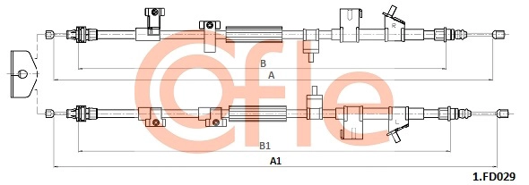 Тросик cтояночный тормоз COFLE 92.1.FD029