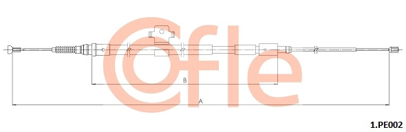 Тросик cтояночный тормоз COFLE 92.1.PE002