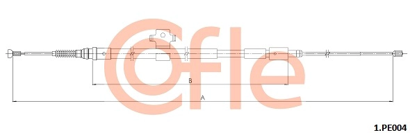 Тросик cтояночный тормоз COFLE 92.1.PE004