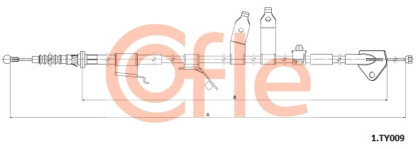 Тросик cтояночный тормоз COFLE 92.1.TY009