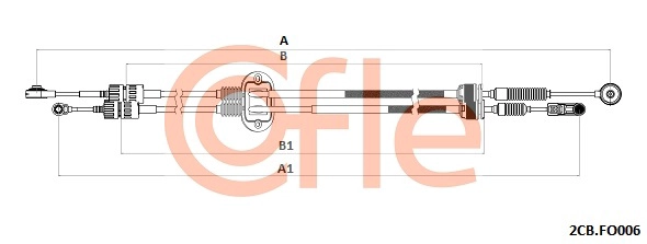 Трос механическая коробка передач COFLE 92.2CB.FO006