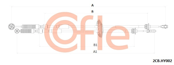 Трос механическая коробка передач COFLE 92.2CB.HY002