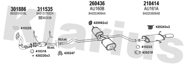 Система выпуска ог KLARIUS 940697E