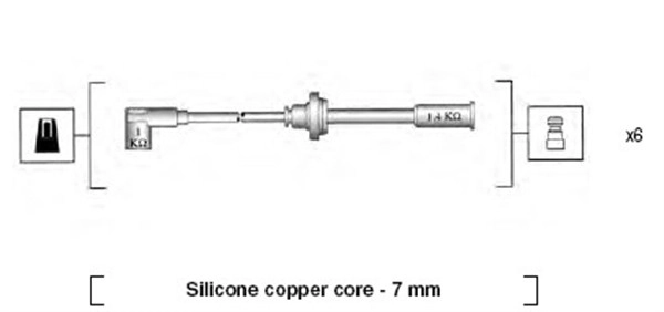 Комплект проводов зажигания MAGNETI MARELLI 941045370522