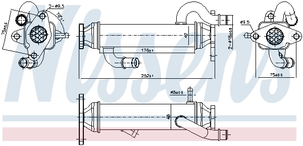Радиатор рециркуляция ог first fit NISSENS 989328
