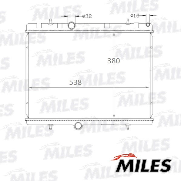 Радиатор охлаждение двигателя MILES ACRB147