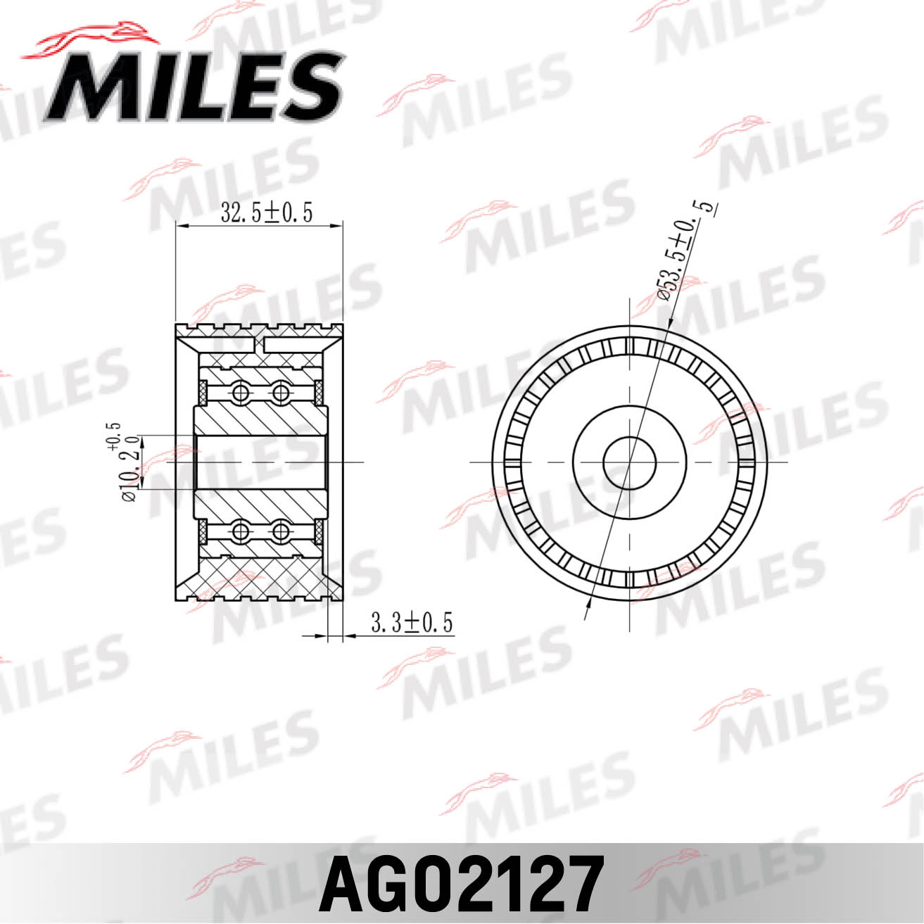 Паразитный / ведущий ролик зубчатый ремень MILES AG02127