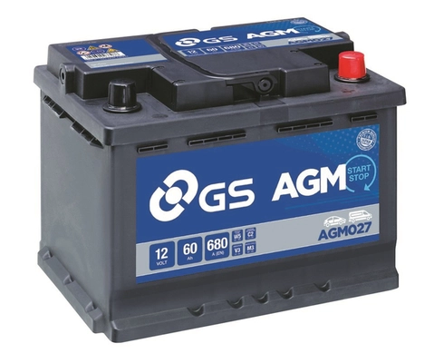 Стартерная аккумуляторная батарея gs agm stop start plus GS AGM027