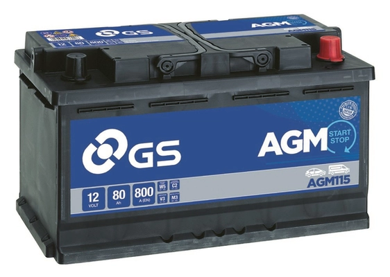 Стартерная аккумуляторная батарея gs agm stop start plus GS AGM115