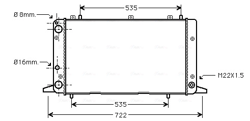 Радиатор охлаждение двигателя AVA QUALITY COOLING AIA2053