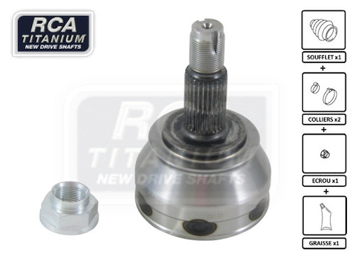 Шарнирный комплект приводной вал new cv joint RCA FRANCE AL01