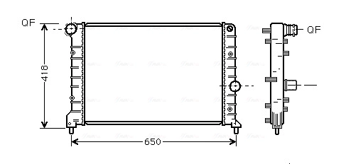 Радиатор охлаждение двигателя AVA QUALITY COOLING AL2083