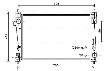 Радиатор охлаждение двигателя AVA QUALITY COOLING AL2124