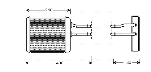Теплообменник отопление салона AVA QUALITY COOLING AL6072