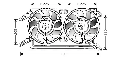 Вентилятор охлаждение двигателя AVA QUALITY COOLING AL7512