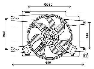 Вентилятор охлаждение двигателя AVA QUALITY COOLING AL7522