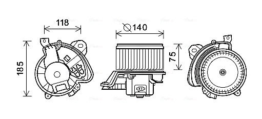 Вентилятор салона AVA QUALITY COOLING AL8135