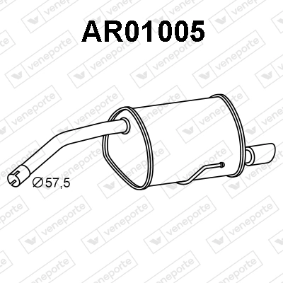 Глушитель выхлопных газов конечный VENEPORTE AR01005