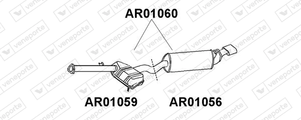 Глушитель выхлопных газов конечный VENEPORTE AR01060