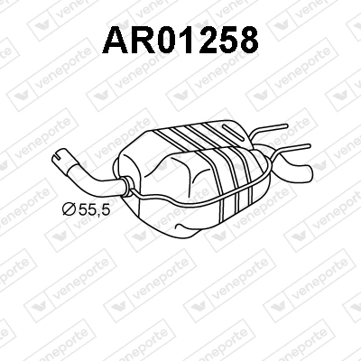 Глушитель выхлопных газов конечный VENEPORTE AR01258