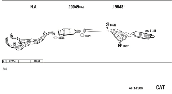 Система выпуска ог WALKER PRODUCTS AR14506