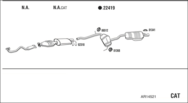 Система выпуска ог WALKER PRODUCTS AR14521