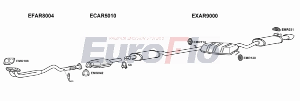 Система выпуска ог EUROFLO AR14616 1004