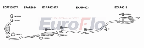 Система выпуска ог EUROFLO AR14719D 1001B
