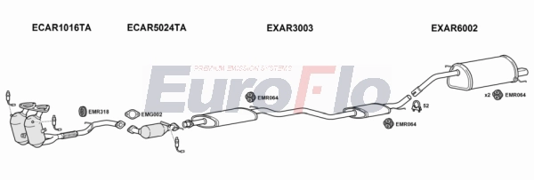 Система выпуска ог EUROFLO AR14720 1001E