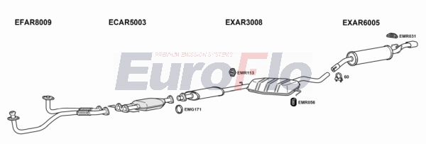 Система выпуска ог EUROFLO AR15525 2001