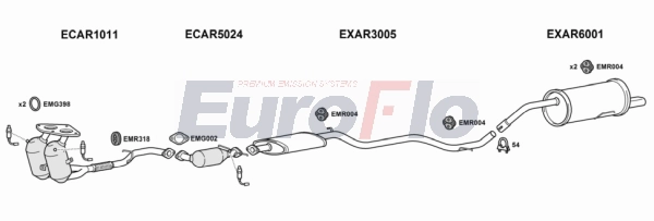 Система выпуска ог EUROFLO AR15616 2001B