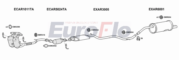 Система выпуска ог EUROFLO AR15616 2001C