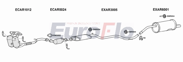 Система выпуска ог EUROFLO AR15618 3001B