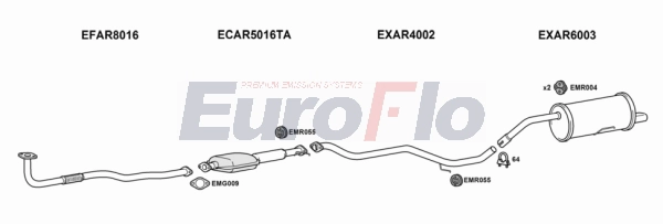 Система выпуска ог EUROFLO AR15624D 3001B