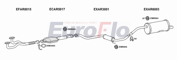 Система выпуска ог EUROFLO AR15625 2001A