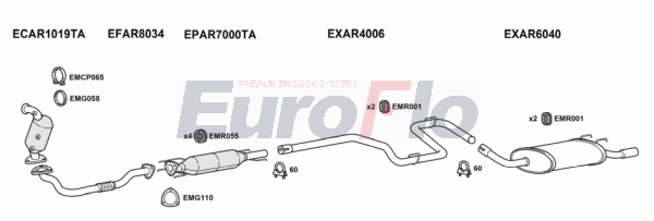 Система выпуска ог EUROFLO AR15919D 3004B