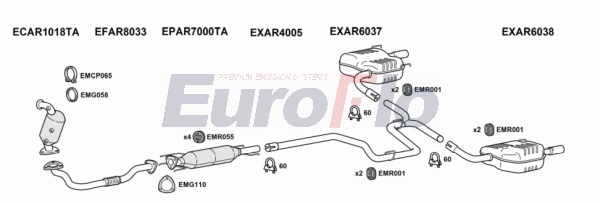 Система выпуска ог EUROFLO AR15924D 2001