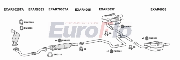 Система выпуска ог EUROFLO AR15924D 3008